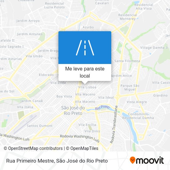 Rua Primeiro Mestre mapa