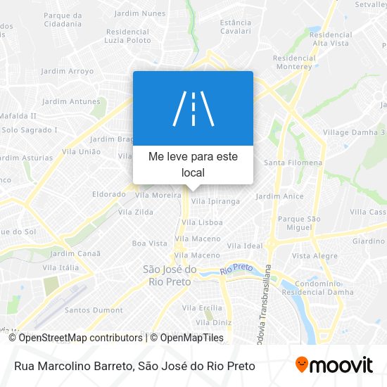 Rua Marcolino Barreto mapa
