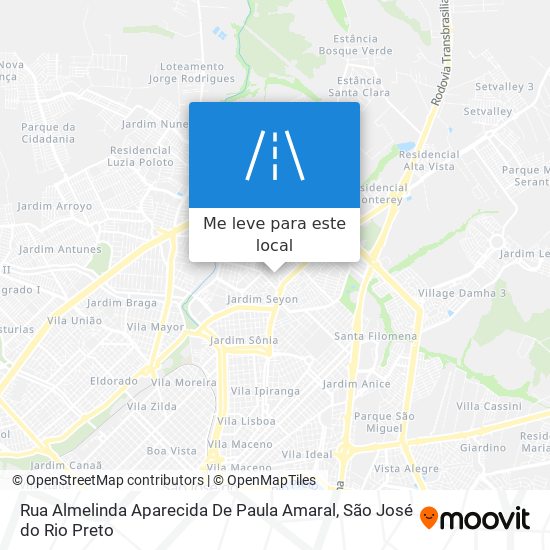 Rua Almelinda Aparecida De Paula Amaral mapa