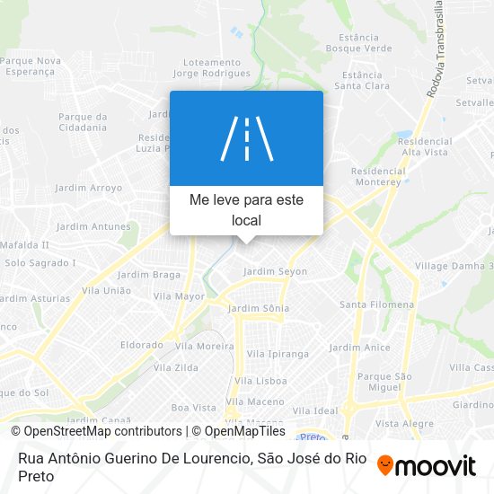 Rua Antônio Guerino De Lourencio mapa