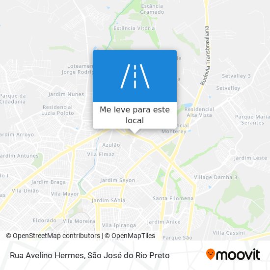 Rua Avelino Hermes mapa