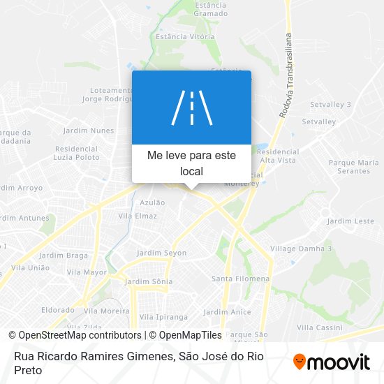 Rua Ricardo Ramires Gimenes mapa