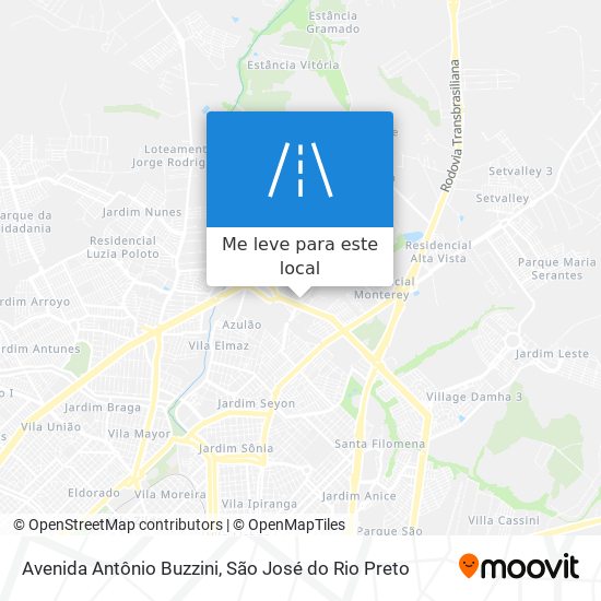 Avenida Antônio Buzzini mapa