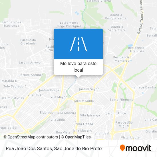 Rua João Dos Santos mapa