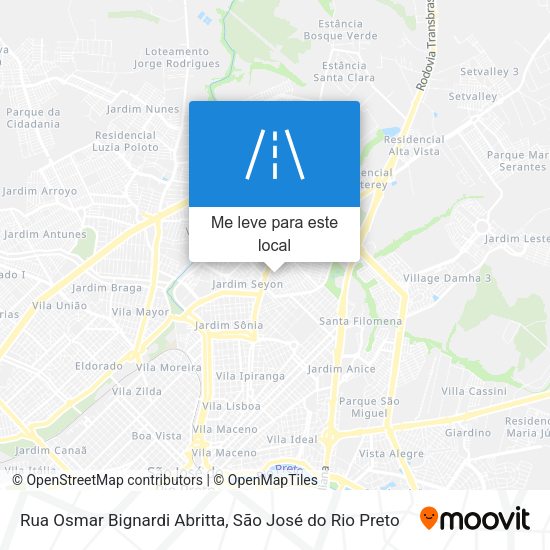 Rua Osmar Bignardi Abritta mapa