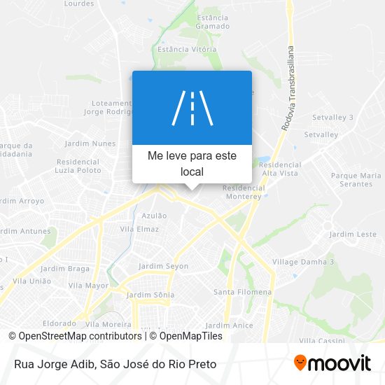 Rua Jorge Adib mapa
