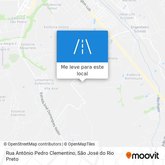 Rua Antônio Pedro Clementino mapa