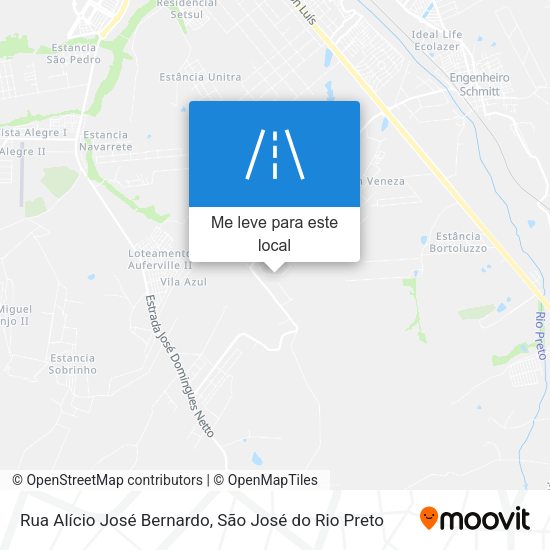 Rua Alício José Bernardo mapa
