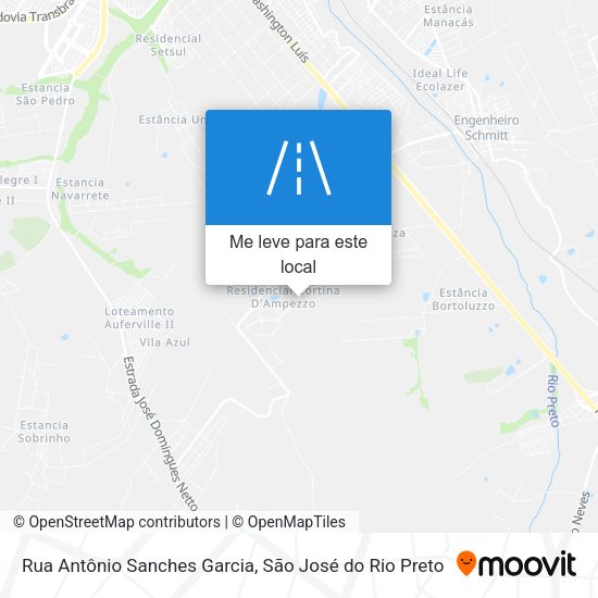 Rua Antônio Sanches Garcia mapa