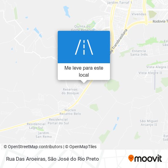 Rua Das Aroeiras mapa