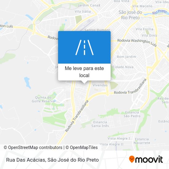 Rua Das Acácias mapa