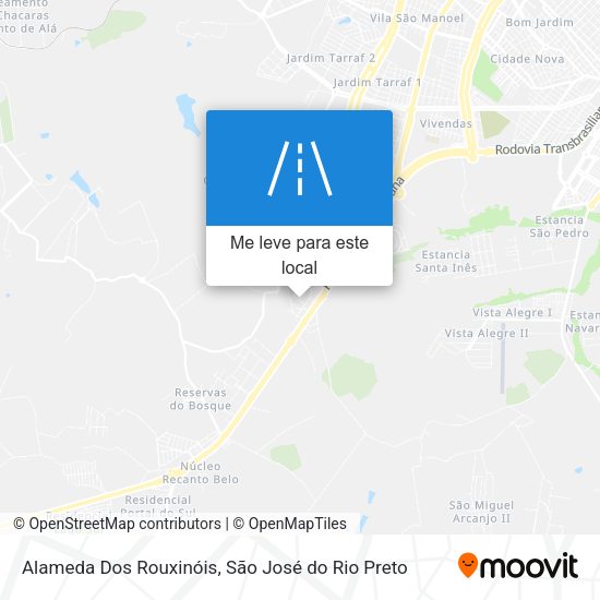 Alameda Dos Rouxinóis mapa