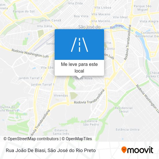 Rua João De Biasi mapa