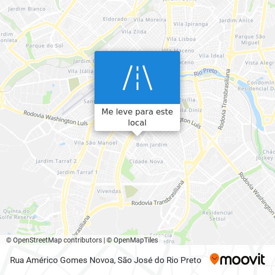 Rua Américo Gomes Novoa mapa