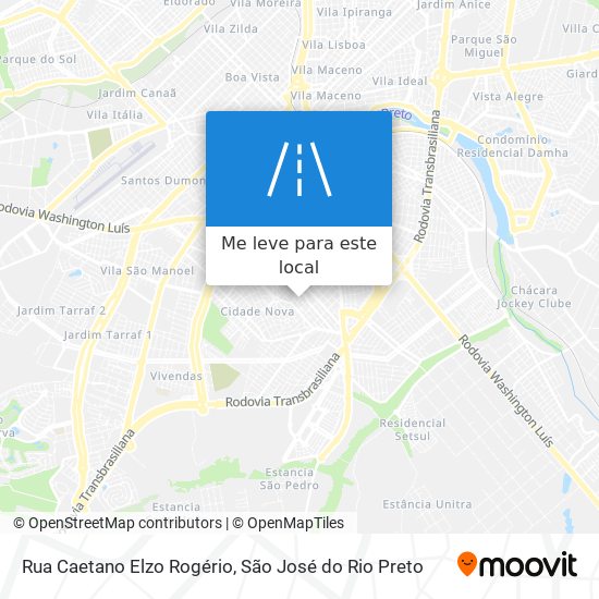 Rua Caetano Elzo Rogério mapa