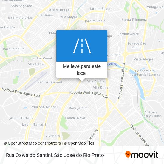 Rua Oswaldo Santini mapa