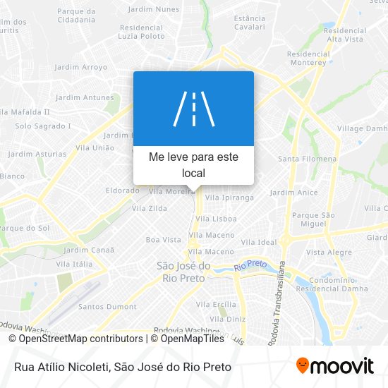 Rua Atílio Nicoleti mapa