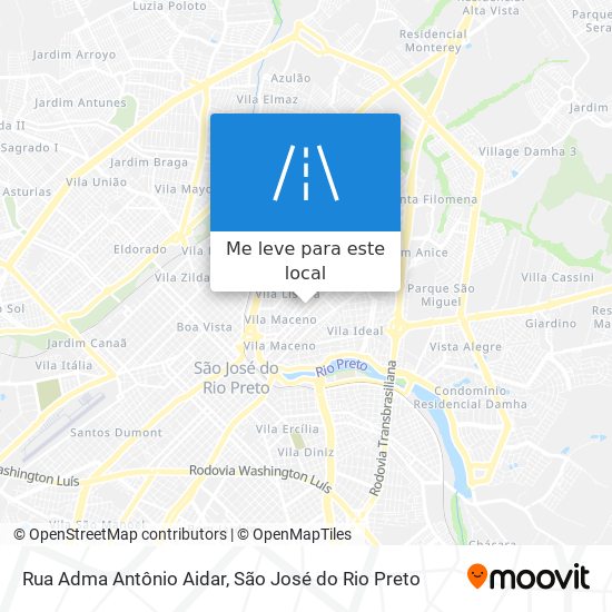 Rua Adma Antônio Aidar mapa