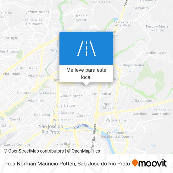 Rua Norman Maurício Potten mapa