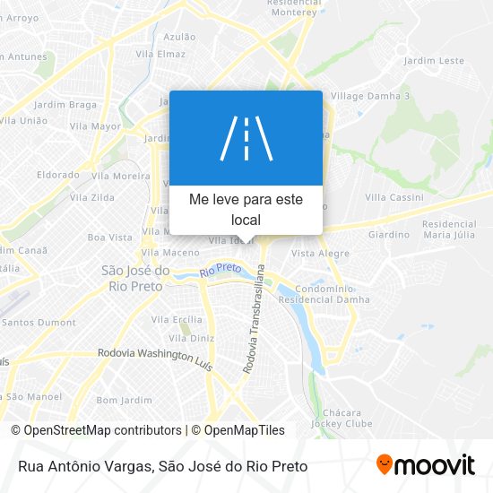 Rua Antônio Vargas mapa
