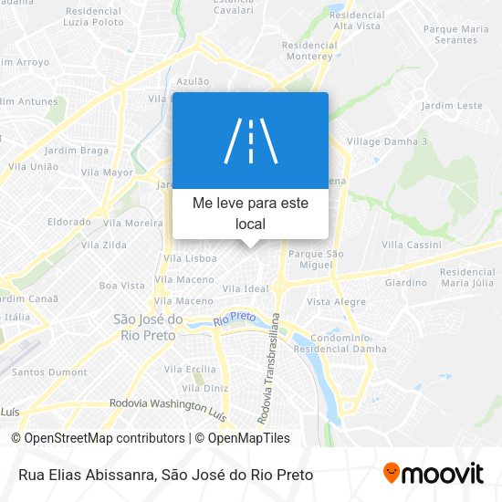 Rua Elias Abissanra mapa
