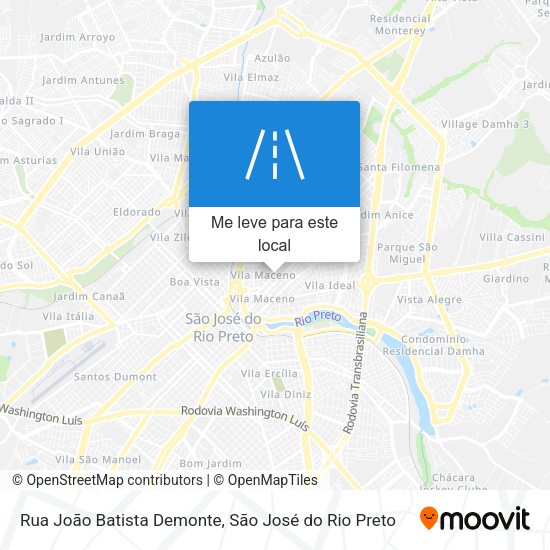 Rua João Batista Demonte mapa