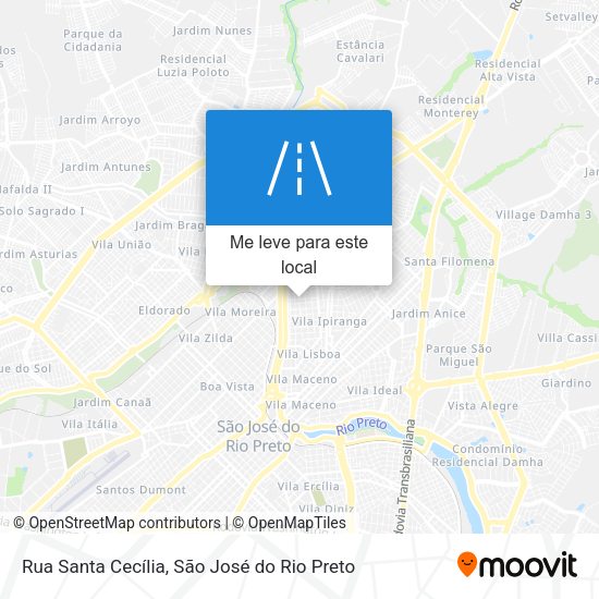 Rua Santa Cecília mapa