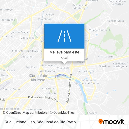 Rua Luciano Liso mapa