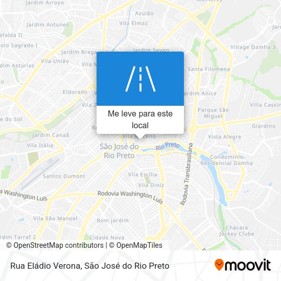Rua Eládio Verona mapa