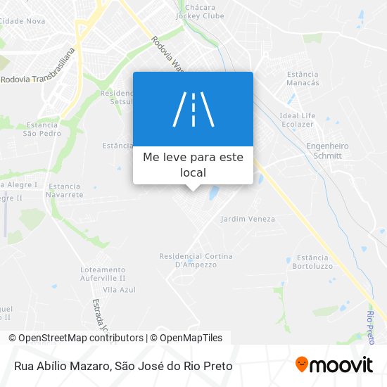 Rua Abílio Mazaro mapa