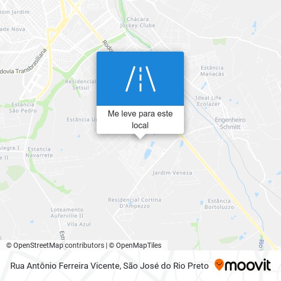 Rua Antônio Ferreira Vicente mapa