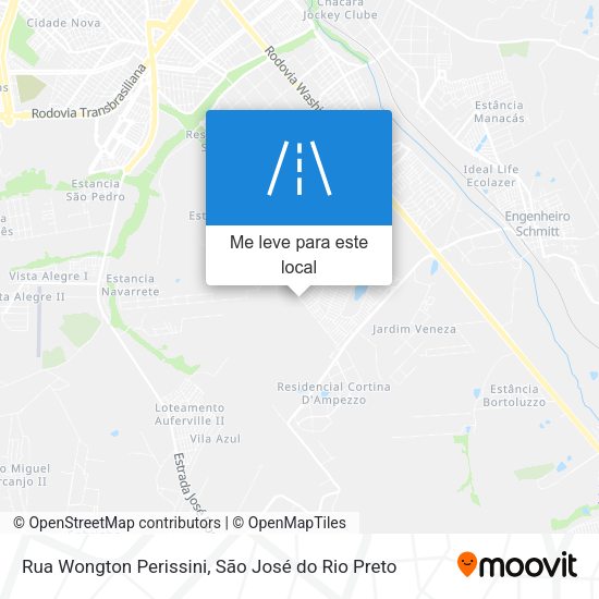 Rua Wongton Perissini mapa