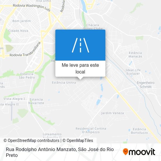 Rua Rodolpho Antônio Manzato mapa