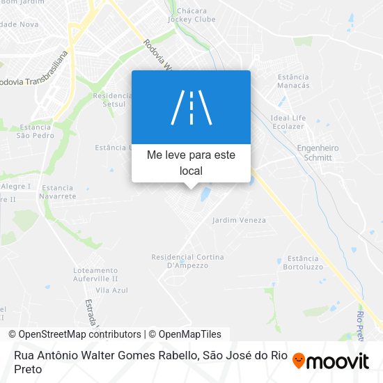 Rua Antônio Walter Gomes Rabello mapa