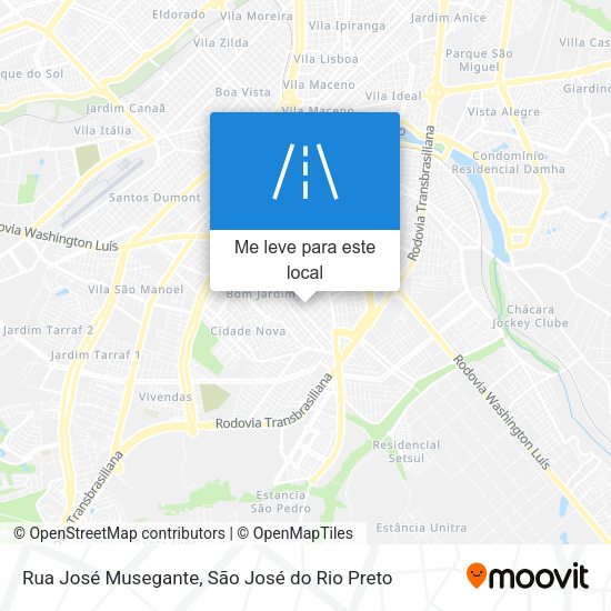 Rua José Musegante mapa
