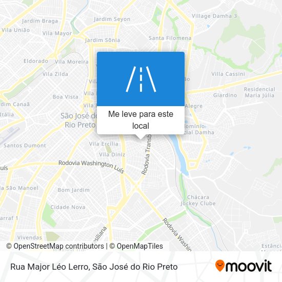 Rua Major Léo Lerro mapa