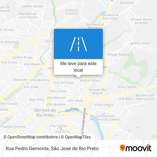 Rua Pedro Demonte mapa