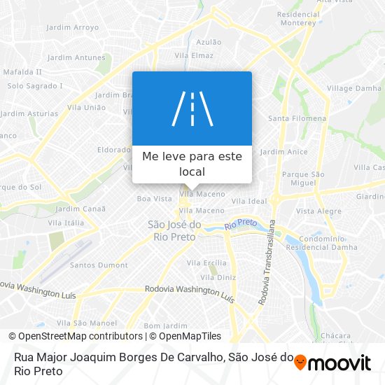 Rua Major Joaquim Borges De Carvalho mapa