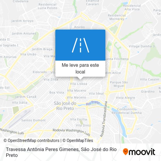 Travessa Antônia Peres Gimenes mapa