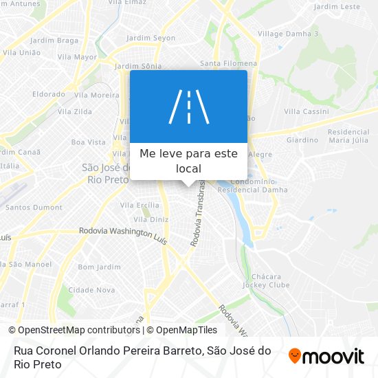 Rua Coronel Orlando Pereira Barreto mapa