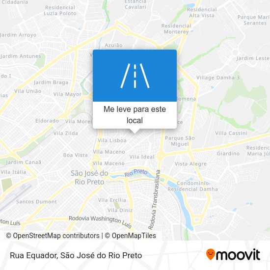 Rua Equador mapa
