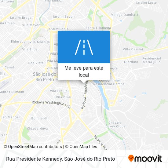 Rua Presidente Kennedy mapa
