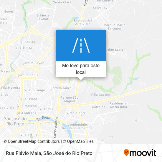 Rua Flávio Maia mapa