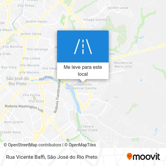 Rua Vicente Baffi mapa
