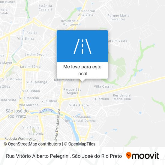 Rua Vitório Alberto Pelegrini mapa