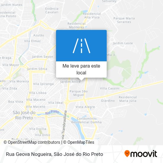 Rua Geova Nogueira mapa