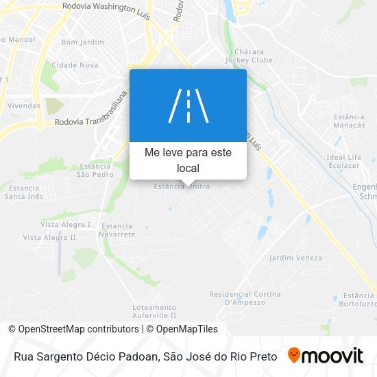 Rua Sargento Décio Padoan mapa