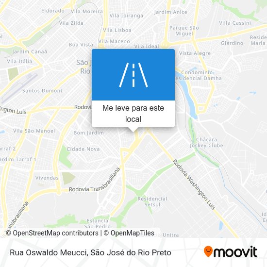 Rua Oswaldo Meucci mapa