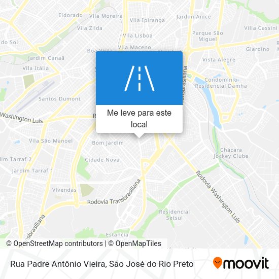 Rua Padre Antônio Vieira mapa