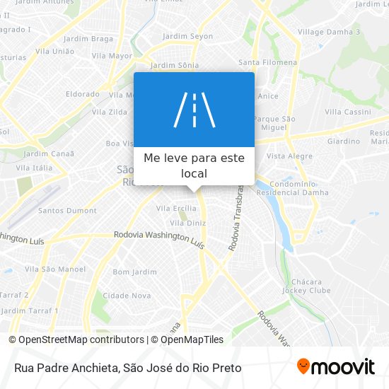 Rua Padre Anchieta mapa